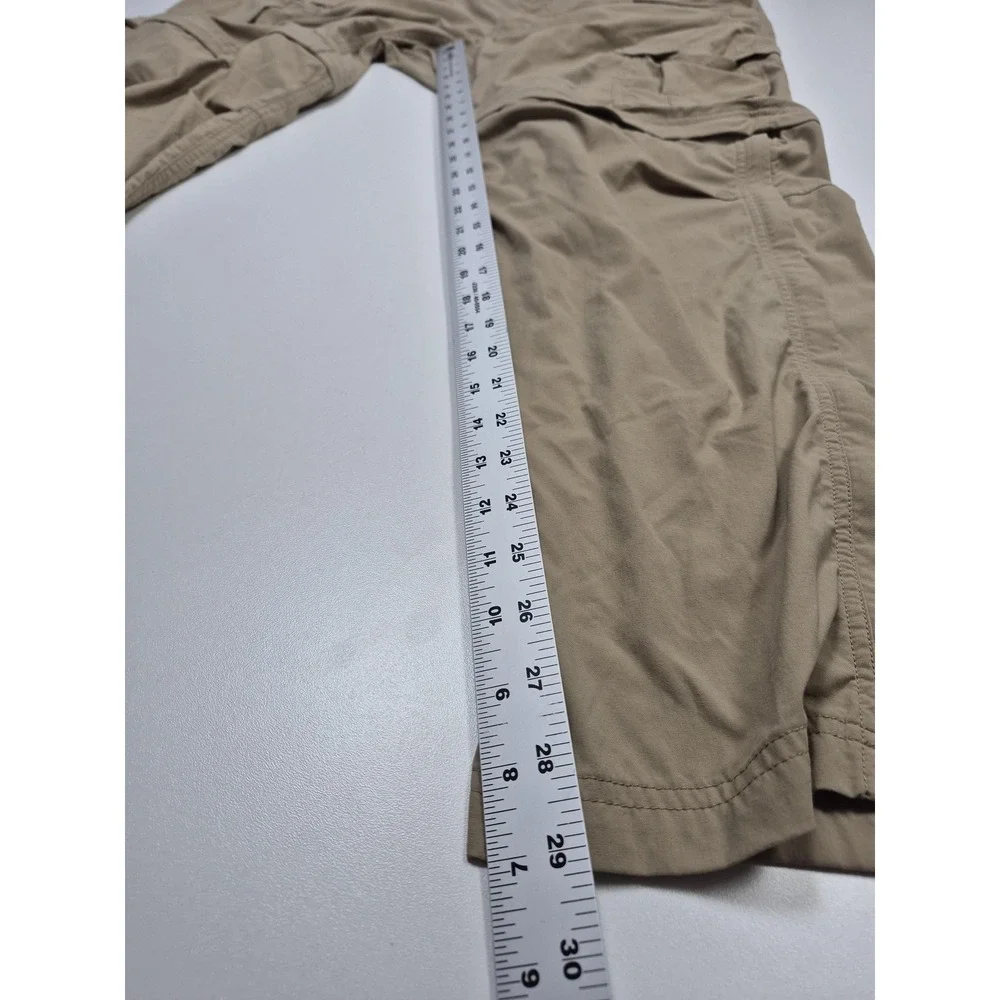 REI Co-op Convertible Pants Mens 40x30 Beige Hiking Zip Pocket Stretch Outdoor